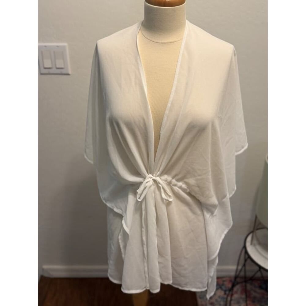 Sheer white robe / cover up
